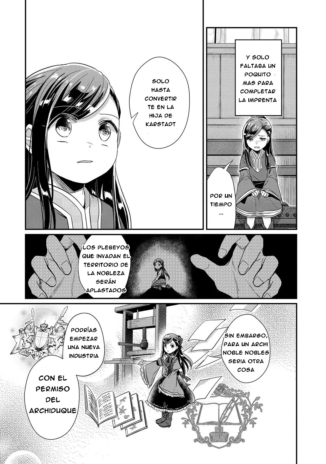 Honzuki no Gekokujou: Shisho ni Naru Tame ni wa Shudan wo Erandeiraremasen Dai 2-bu – Hon no Tame nara Miko ni Naru! Capítulo 50 - Page 23