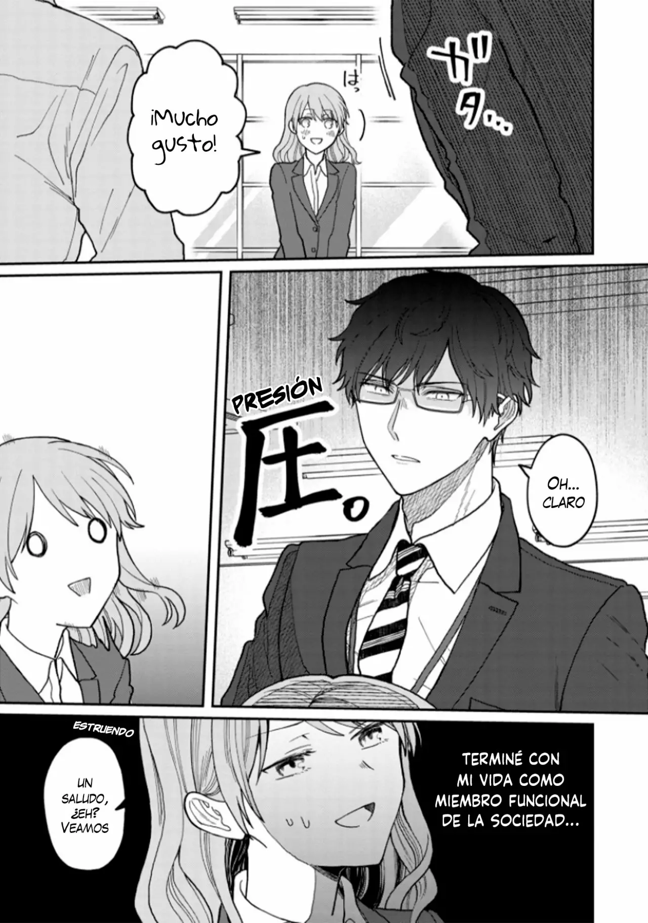 Kuuki ga «Yomeru» Shinnyushain to Buaiso na Senpai no Hanashi Capítulo 1 - Page 10