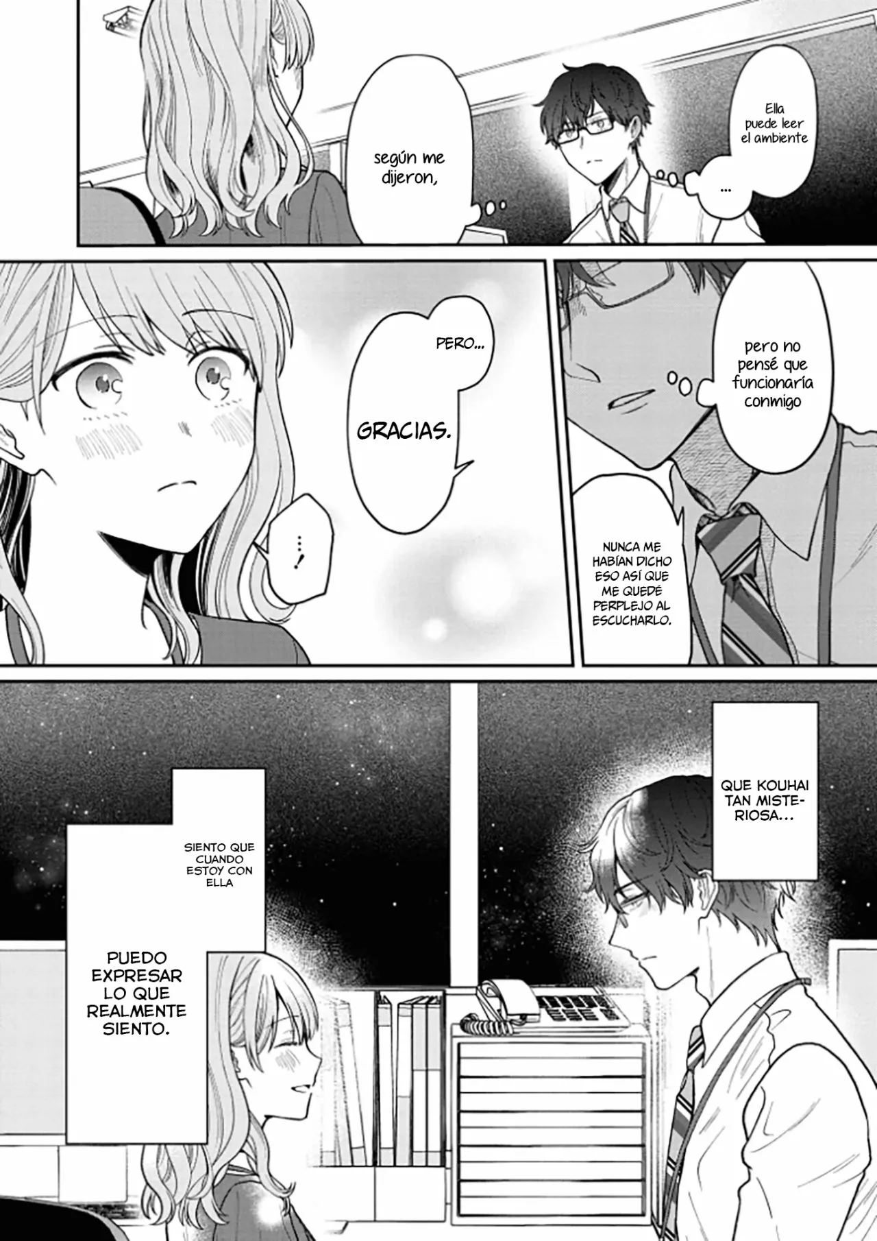 Kuuki ga «Yomeru» Shinnyushain to Buaiso na Senpai no Hanashi Capítulo 10 - Page 7