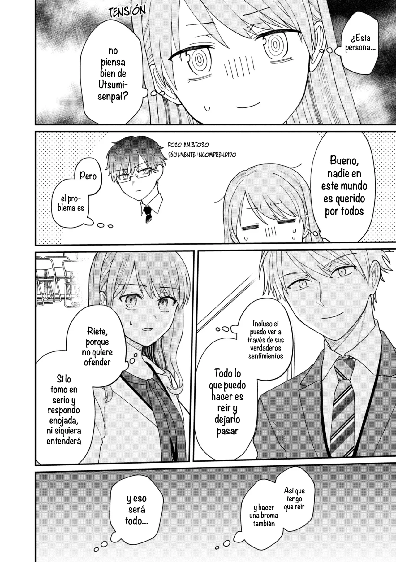 Kuuki ga «Yomeru» Shinnyushain to Buaiso na Senpai no Hanashi Capítulo 18 - Page 4