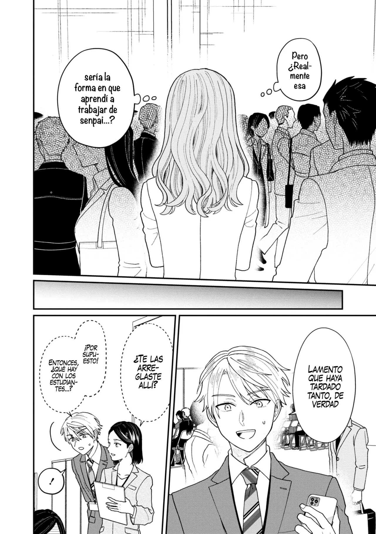 Kuuki ga «Yomeru» Shinnyushain to Buaiso na Senpai no Hanashi Capítulo 19 - Page 4