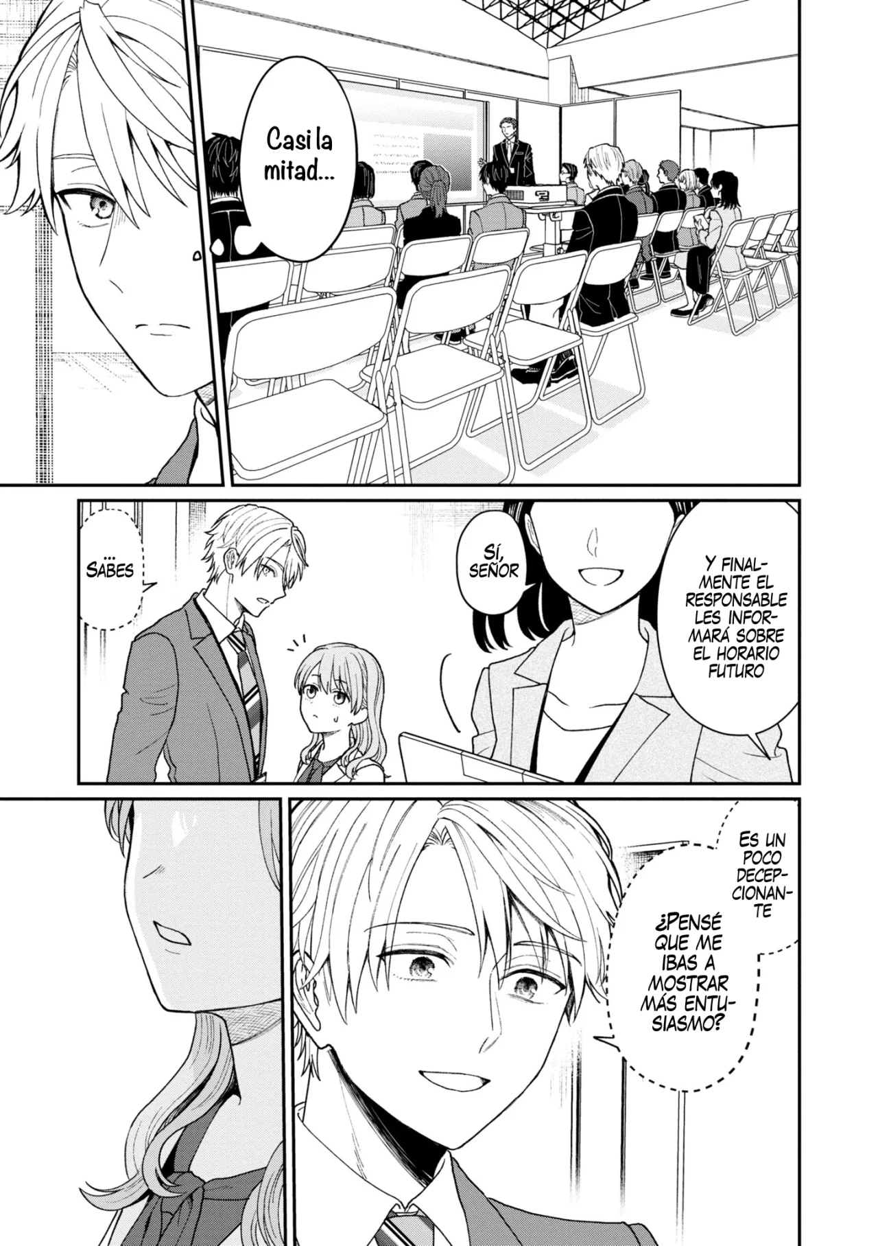 Kuuki ga «Yomeru» Shinnyushain to Buaiso na Senpai no Hanashi Capítulo 19 - Page 5