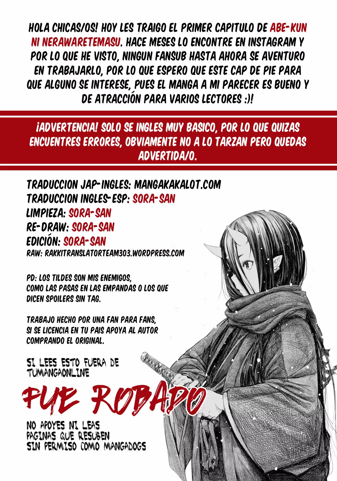 Abe-kun ni Nerawaretemasu Capítulo 1 - Page 1